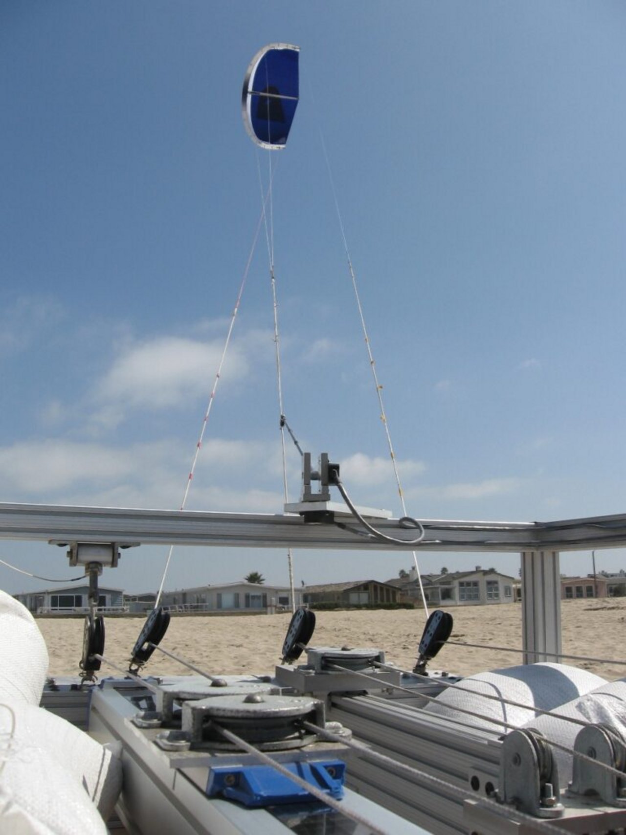 Automatic control system of a kite for converting airborne wind energy